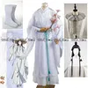 Anime kostymer tian guan ci fu xie lian cosplay come wigs bambu hatt prop white hanfu outfit halloween tyg himmel tjänstemannens välsignelse hatt z0301