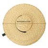 Geniş Memlu Şapkalar Kova Vintage Kadınlar için Büyük Saman Düz Üst Yaz Plaj Kapağı Sığ Taç Boater Güneş Şerit Kravat Hasır 230306