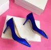 New 23ss Sandals Designer Party Wedding Shoes Bride Women Ladies Fashion brand Dress Pointed Heels Leather Glitter womens high heels