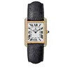 패션 여성 시계 쿼츠 운동 실버 골드 드레스 시계 레이디 스퀘어 탱크 스테인리스 스틸 케이스 원래 클래스 아날로그 캐주얼 손목 시계 Montre De Luxe 24*31mm