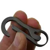 Sleutelringen uniek eenvoudig lichtgewicht titanium nier snap spring self lock carabiner split ring clasp sleutelhanger fob edc house w