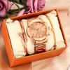 Orologi da polso Orologio da polso di lusso Set Moda Donna Abito da polso Orologi al quarzo casual Relógios Femininos Regalo per donna Fidanzata He