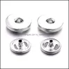 Clasps Hooks Metal 12Mm 18Mm Snap Button Base Buttons To Make Diy Snaps Bracelet Necklace Jewelry Drop Delivery Findings Components Dh97X