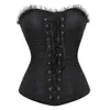 Sexy Set Womens Lace Cover Overbust Corset Up Disossato Lingerie Zipper Side Carnival Vita e Body Shaper Bustier Plus Size 230307