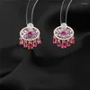 Boucles d'oreilles à tige européenne et américaine personnalité de la mode oeil gland balancent pour les filles doux tempérament plaqué or