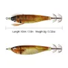 Baits Lures 1 Set Fishing Lure Luminous Squid Jig Hook Wood Shrimp Artificial Octopus Cuttlefish Saltwater Hard Bait Fish Goods 230307