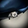 클러스터 반지 VinRegem 925 Sterling Silver Round Cut 2 CT 생성 Moissanite 다이아몬드 보석 약혼 성격 고급 보석 선물