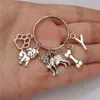 Keychains Pug Dog Key Ring Cute Keychain Lover Gift Pet With Initial Animal Jewelry