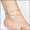 Anklets European And American Retro Anklet Conch Starfish Bead Female Beach Drop Delivery Jewelry Dhcn5