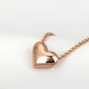 Hanger kettingen hart ketting voor vrouwen eenvoudige olstijl rosé goudfeest bruiloft geschenk topkwaliteit zyn099 zyn100