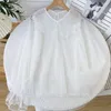 Women's Blouses Fairy Mesh Shirt Sweet Girls Ruffled Doll Collar White Tulle Top 2023 Loose Thin Summer Long Sleeve Sheer Women Blouse