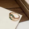 Buigari Rome Series Designer Ring for Woman Diamond White Mumsel Gold Plaked 18K najwyższa liczba klasycznych prezentów premium z pudełkiem 043