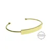 Brazalete de oro rosa, plata, acero en blanco, personalizado, pulsera grabada, regalo de moda para mujer 6460015