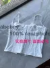 Damestanks Camis sexy borduurwerk kanten camis tops dames korset bralette cami voorste knoppen gewassen schattig vest elegant Frans chic feestclubkleding 230307