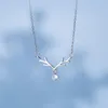 Pendentif colliers cerf mignon Animal couleur or argent clavicule chaîne collier pour femmes cubique zircone bijoux saint valentin