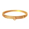 Bangle Lovers Armband Kvinna Bangles and Inlay Cubic Zirconia Golden Jewelry Gifts African Dubai