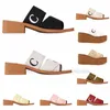 kwaliteit top dames sandalen slippers dikke zolen schoenen platte houtachtige muilezels