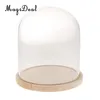 Vases couvercle en verre transparent fleurs gâteau LED lumières affichage dôme cloche pot pour la maison boutique décoration de mariage