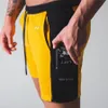 Herr shorts sommar löpning shorts män bokstav tryck elastisk midja jogging gym fitness shorts snabb torr träning avslappnad shorts byxor man 230307