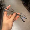 Men Men Titanium Eyeglasses рамы бизнеса наполовину рамки Оптические очки для мужчин для мужчин рамки против синего света миопий