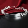 Sterling Silver exquisite 10mm chain bracelets men women Chain noble wedding bracelet fashion charm wedding birthday gift 20cm