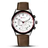 Wristwatches 2023 Fashion Womage Men Watches Casual Leather Straps Relogio Masculino Erkek Kol Saati Reloj Hombre