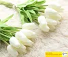 Mini tulipe artificielle en PU, fausses fleurs pour mariage et maison