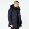 Men's Down Winter 2023 European And American Slim Medium Long Padded Jacket Cotton-padded Clothes