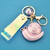 Keychains Trend Fashion Acrylic Magic Color Snail Keychain Creative Personality Söt skolväskor Ornament Evenemangsgåvor