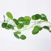 Decorative Flowers Leaf Imitation Ivy Vine Strip Green 12PCS 2 Meters False Cn(origin)