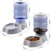 Dog Bowls Feeders 38L Gravity Water Dispenser Automatic Cat Feeder Drinker Bottle Food Pet Feeding Bowl for 230307