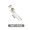 Ensembles de vaisselle cuillère japonaise vaisselle manger créatif Long manche cuillères cuisine ustensile de cuisine outil cuillère à café pour