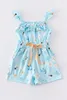 Roupas conjuntos de roupas Girlymax Spring Summer Summer leite de páscoa de seda bebê colorido listra de abelha manta de vestuário de macacão de roupas de vestuário sem mangas 230307
