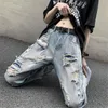 Jeans da donna alla moda strappati da donna estate primavera pantaloni hip-hop Ulzzang pantaloni Harajuku Boyfriend Kpop ragazze autunno dritto