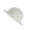 Wide Brim Hats Kids Fisherman Cap Pineapple Pattern Cotton Children Sun Hat Adorable Boy Headgear For Spring Summer Autumn (Pink)