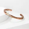 Bangle Ge aldrig upp Mobius Armband Simple Vintage Lovers Luted Rostly Steel med Open Cuff 1287224N