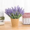 Decoratieve bloemen hoofd Romantische provence lavendel kunstmatige bloem voor huwelijkse tafel decoratie graan kerstnale planten kransen