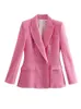Women's Suits & Blazers 2023 Double Breasted Blazer Coat Spring Autumn Fashion Jacket Female Vintage Street OutwearWomen's