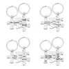 Keychains Cute Anime Keychain Stainless Steel Couple Puzzle Pendant Ornaments Metal Accesorios Valentine's Day Gift
