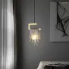 Lampadari Modern Crystal LED Lampade a sospensione Camera da letto Comodino Lampada a sospensione Corridoio Soggiorno TV Sfondo Decorazione artistica Apparecchio di illuminazione