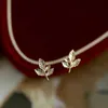 Charm 925 Sterling Silver Unique Golden Leaf Earrings for Women Maple Leaf Earrings 14K Gold Plated Jewelry G230307