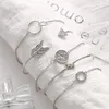 Bracelets porte-bonheur bohème 5 pièces ensemble flèche cristal rond Bracelet dames rétro femmes mode bijoux 2023 en gros