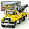 KDW Diecast Car Model Toy, Concrete Pump Truck, Engineering Vehicle, 1:55 High Simulation, for Kid Christmas Birthday Gift, Collecting