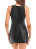 Casual jurken dames glanzende olie mouwloze tankjurk slanke fit bodycon glanzende zomer causaal feest nachtclub mini potlood jurken clubkleding z0216