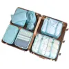 Kosmetiska väskor fall rovnshe 8-stycken resväska arrangör förvaring väska rese kläder underkläder skor förpackning kub bagage fodral tillbehör
