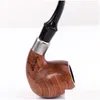 Tubos de fumantes Muxiang Rosewooden Bent Bent Bent Tobacco Pipe com Mount Mount Acrílico Moutiece adjunto de entrega DROW DROW ENTREGA HOME DHQA4