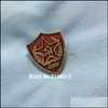 Pinos broches 50pcs pinos personalizados Soviético CCCP Red Star Star esmalte o broche de metal artesanato 1 Socialismo