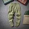 Men's Pants 2022 new Chinese Style Harem Jogger Pants Men Cotton Linen Sweatpants Trousers Men Casual Lightweight Spring Summer Men Joggers Z0306