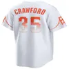 35 Brandon Crawford honkbalshirt 28 Buster Posey Evan Longoria Mike Yastrzemski Brandon Belt Joc Pederson Jerseys Barry Bonds Yermin Mercedes