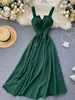 Skirts Woherb Summer Robe Dress Women V Neck Long Party Dresses Sexy Tank Backless Spaghetti Strap Maxi Female Holiday Vestidos 230306